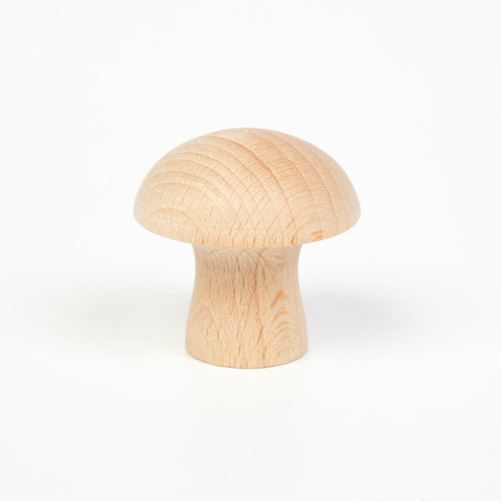 NWT Grapat Wooden Toys Natural Mushrooms Set of 6 - Picture 2 of 2
